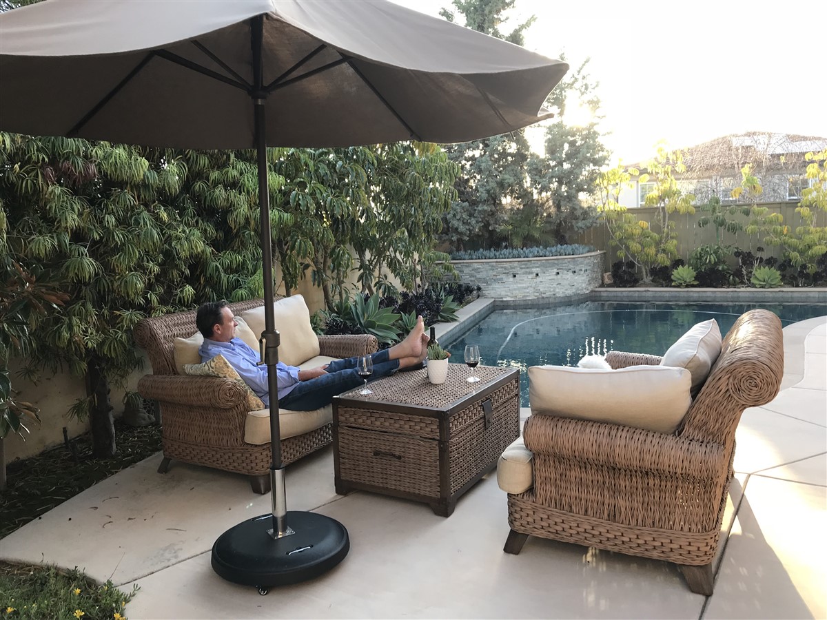 terrasse dans le jardin