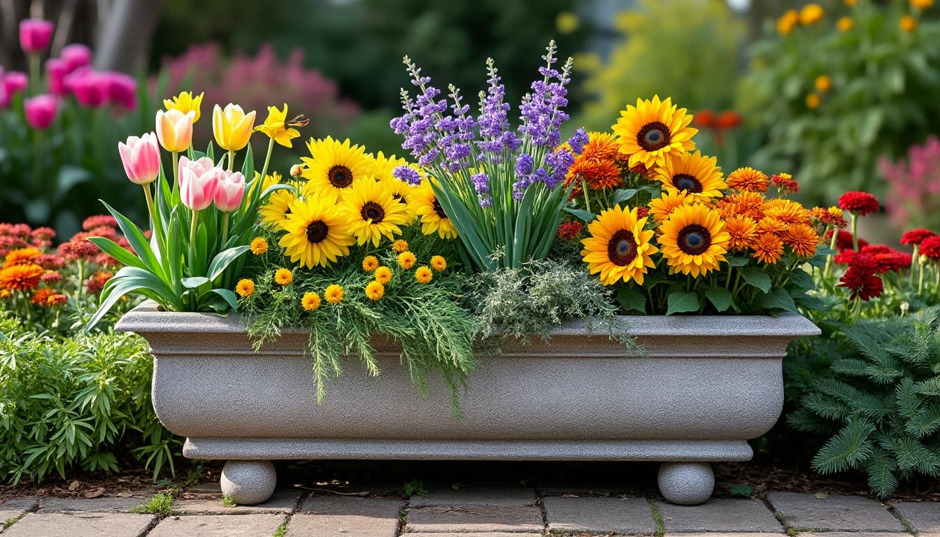 découvrez les meilleures variétés de plantes à cultiver dans une auge en pierre selon chaque saison. que ce soit pour le printemps, l'été, l'automne ou l'hiver, apprenez à choisir les espèces qui fleuriront et prospéreront dans ce type de jardinage, tout en apportant une touche esthétique et naturelle à votre extérieur.