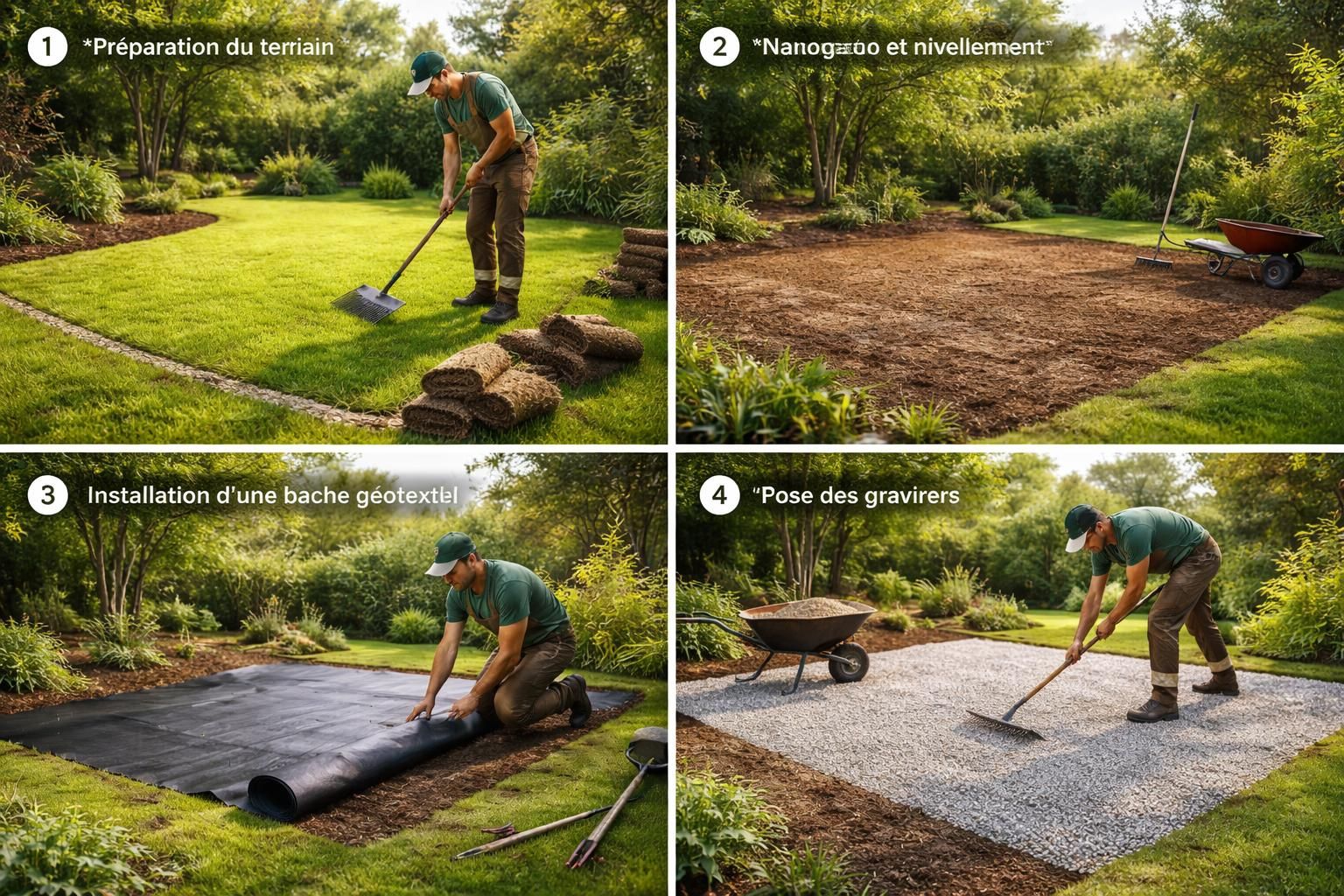 découvrez les étapes essentielles pour remplacer efficacement votre gazon par des graviers, du préparation du terrain à la pose finale pour un jardin esthétique et durable.