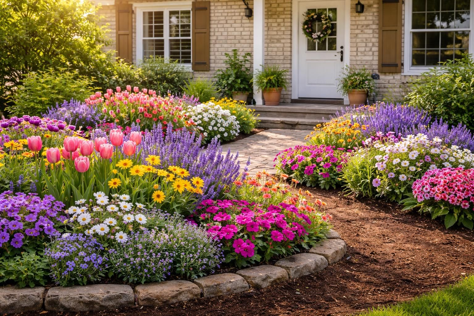 découvrez des idées inspirantes pour créer un parterre de fleurs accueillant devant votre maison et embellir votre entrée avec charme et couleurs.