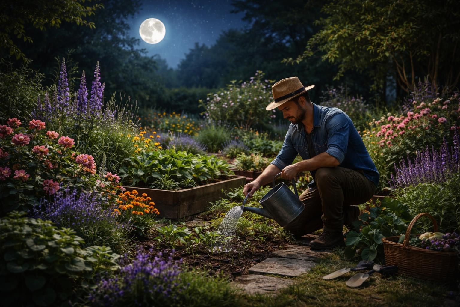 apprenez à jardiner avec la lune et révélez les secrets pour un jardin florissant toute l'année grâce aux phases lunaires.