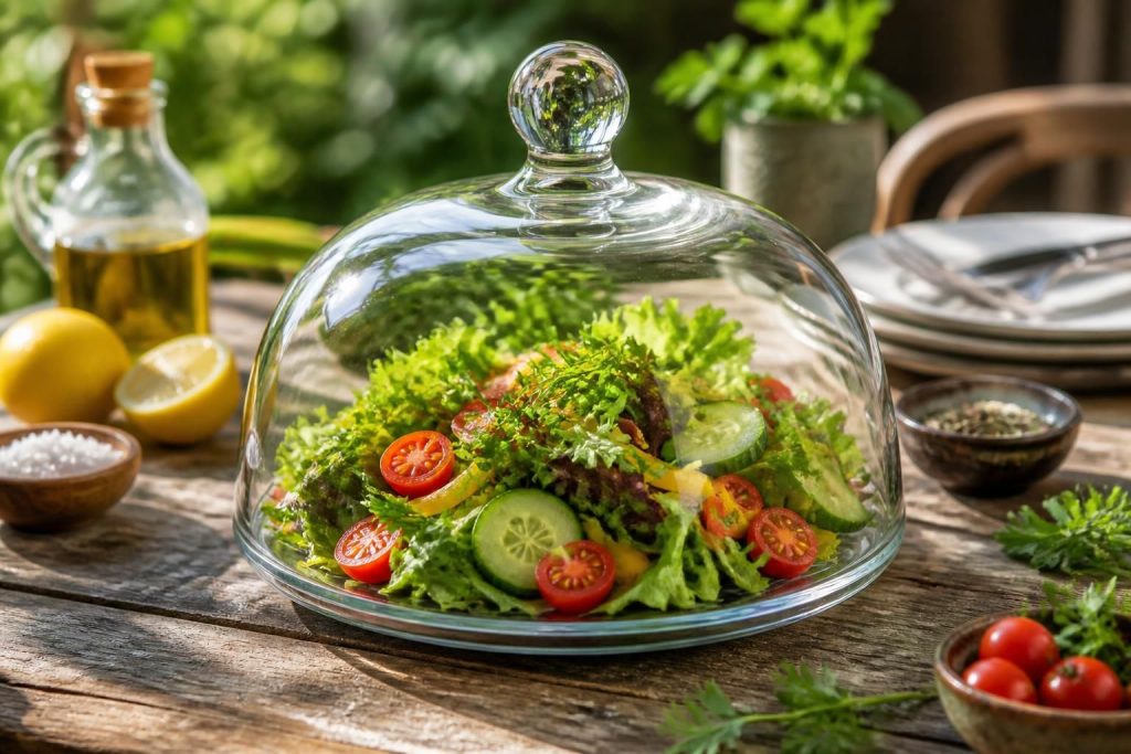 découvrez comment une cloche à salade faite maison peut préserver la fraîcheur de vos ingrédients et sublimer vos repas avec simplicité et naturalité.