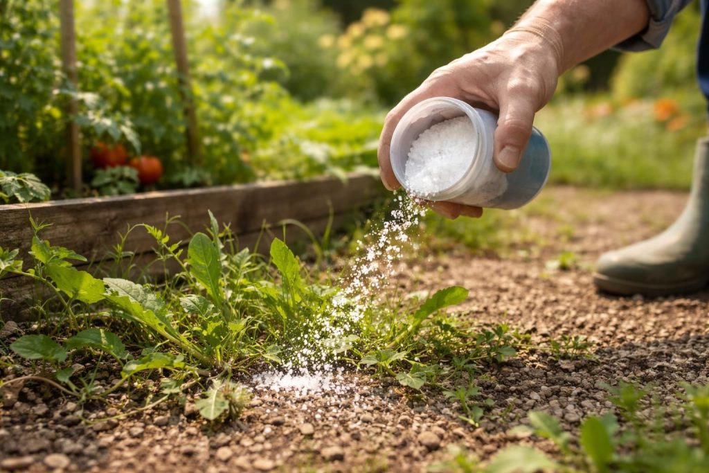 découvrez comment utiliser le gros sel comme désherbant naturel efficace pour éliminer les mauvaises herbes sans produits chimiques.